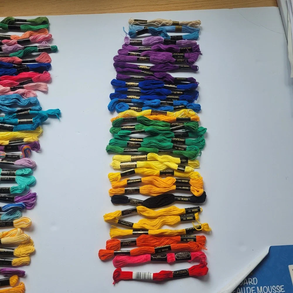 Vintage Embroidery Floss Lot JP Coats American Thread Co Star Six Strand